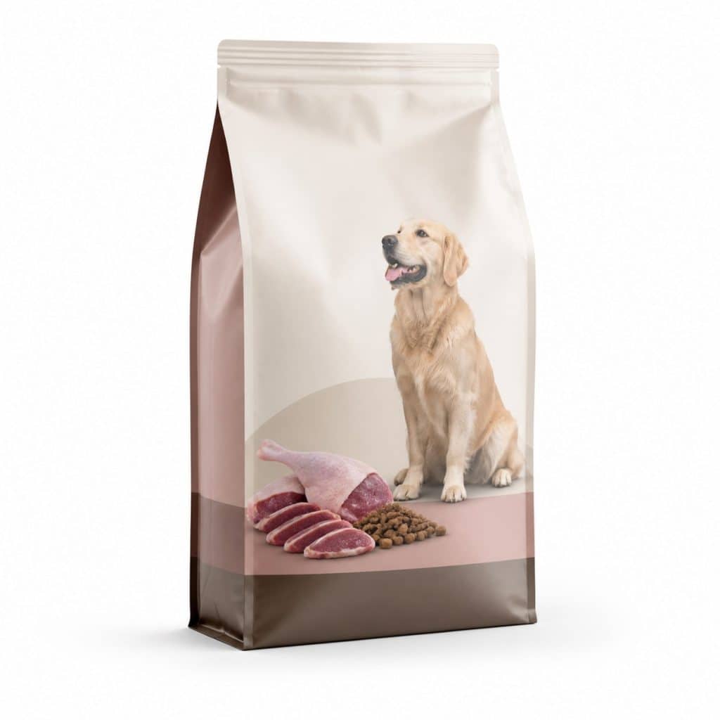 Croquettes chien au canard présenté seul