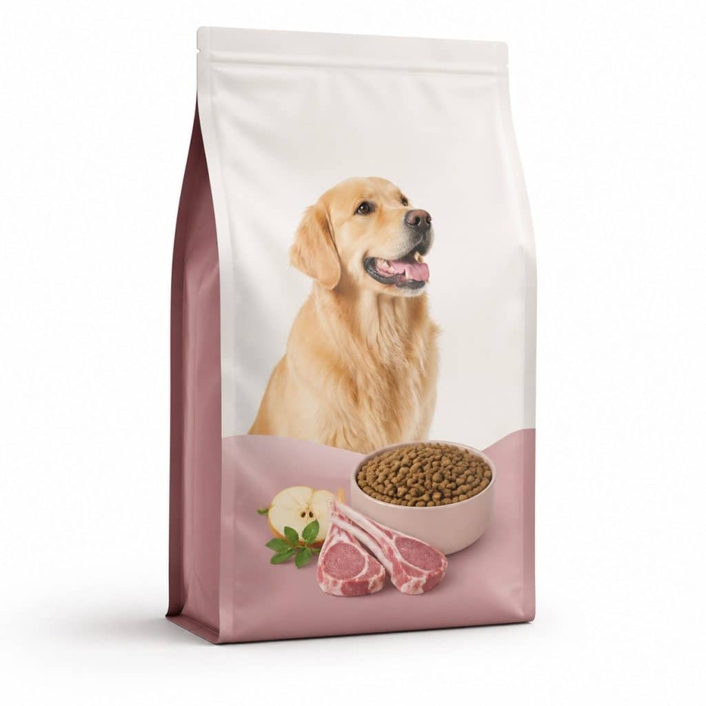 Croquettes chien digestion sensible à l'agneau présenté seul