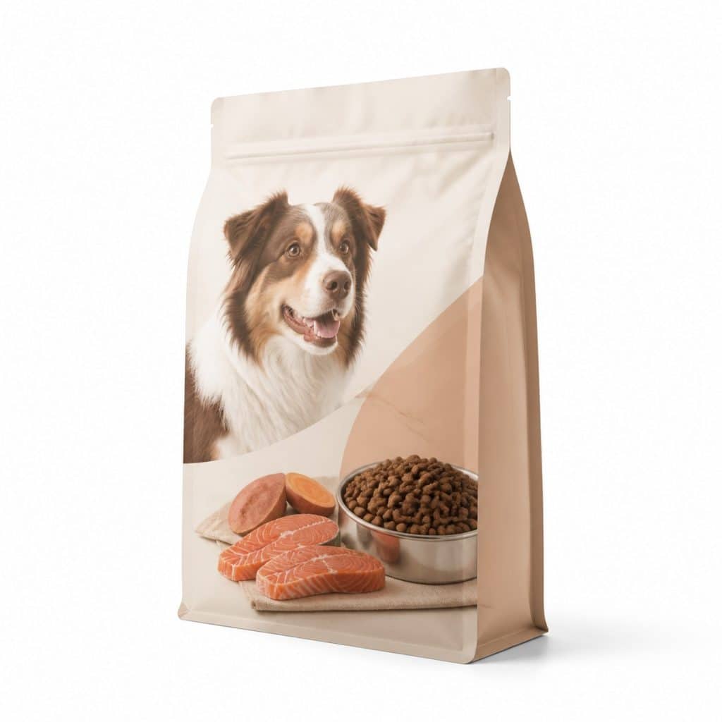 Croquettes chien digestion sensible au saumon présenté seul