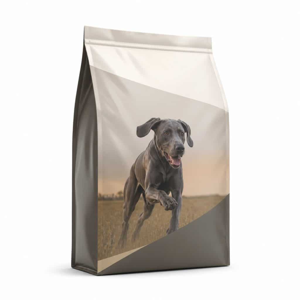 Croquettes chien grande race actif présenté seul