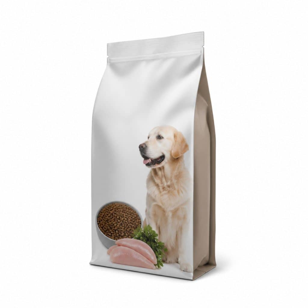 Croquettes chien light au poulet présenté seul