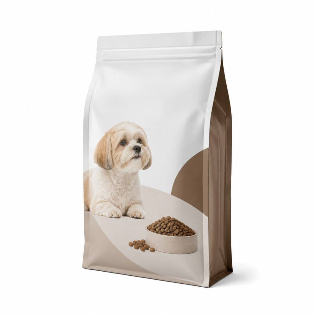 Croquettes chien senior petite race présenté seul