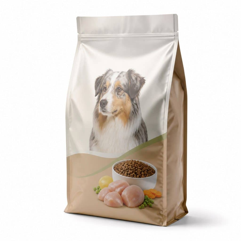 Croquettes chien stérilisé au poulet présenté seul