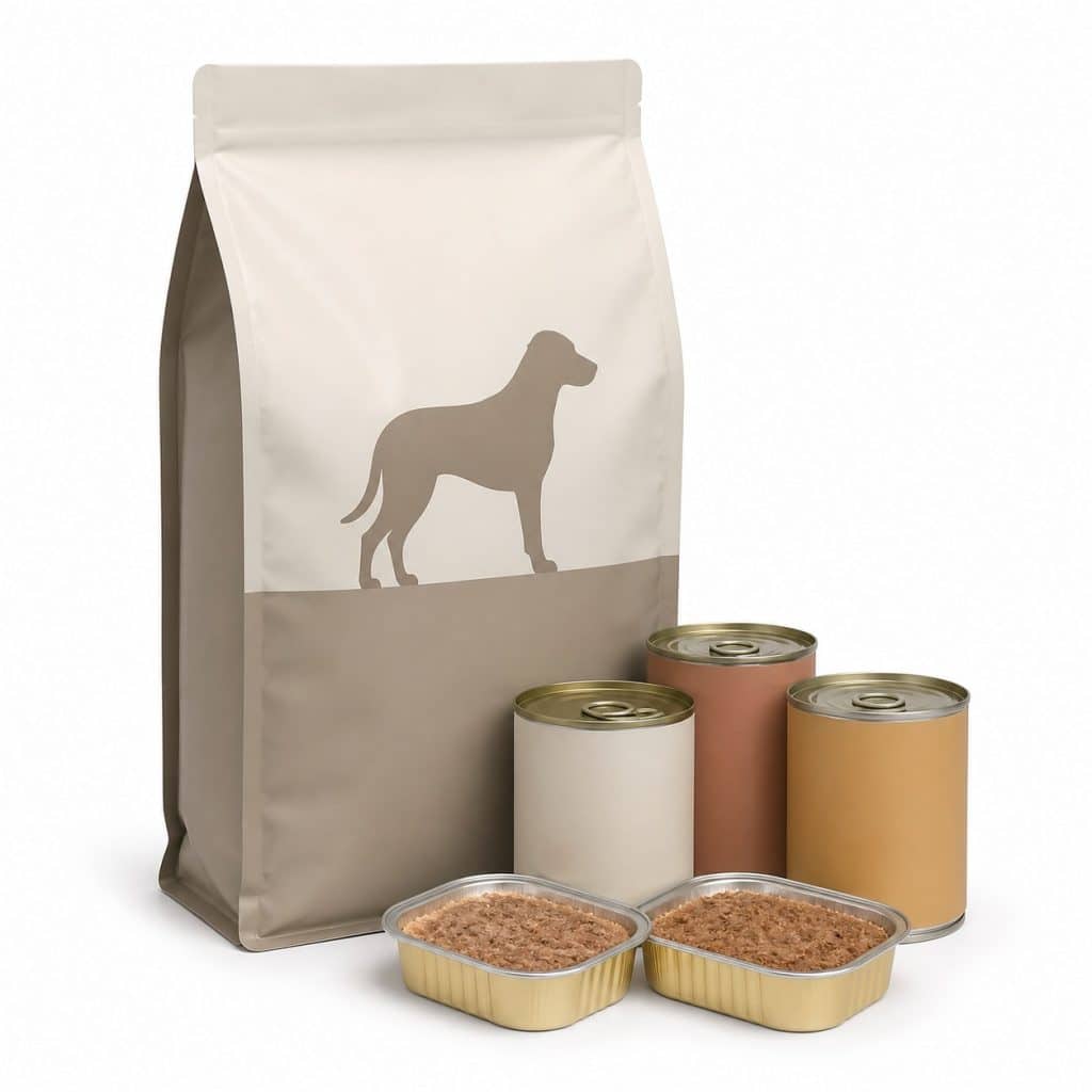Pack croquettes et pâtée pour chien présenté seul