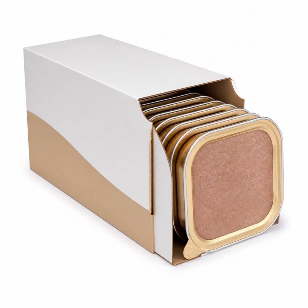 Pâtée pour petit chien portions individuelles présenté seul